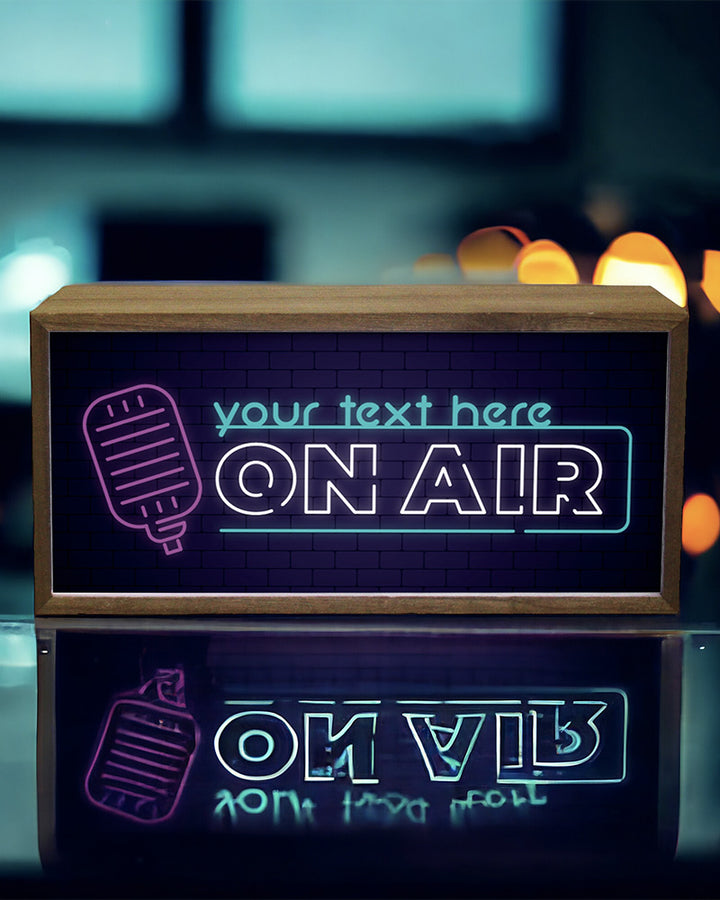 Personalised Light Box Sign – On Air Studio LED Display for DJs, Creators & Show-Offs Additional 3