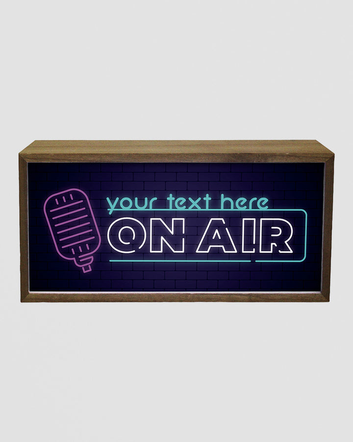 Personalised Light Box Sign – On Air Studio LED Display for DJs, Creators & Show-Offs Additional 1
