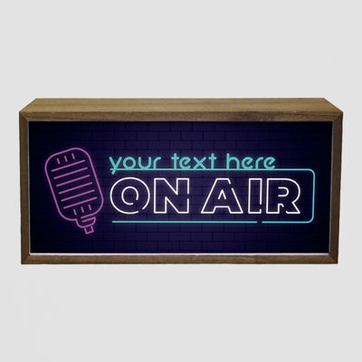 Personalised Light Box Sign – On Air Studio LED Display for DJs, Creators & Show-Offs