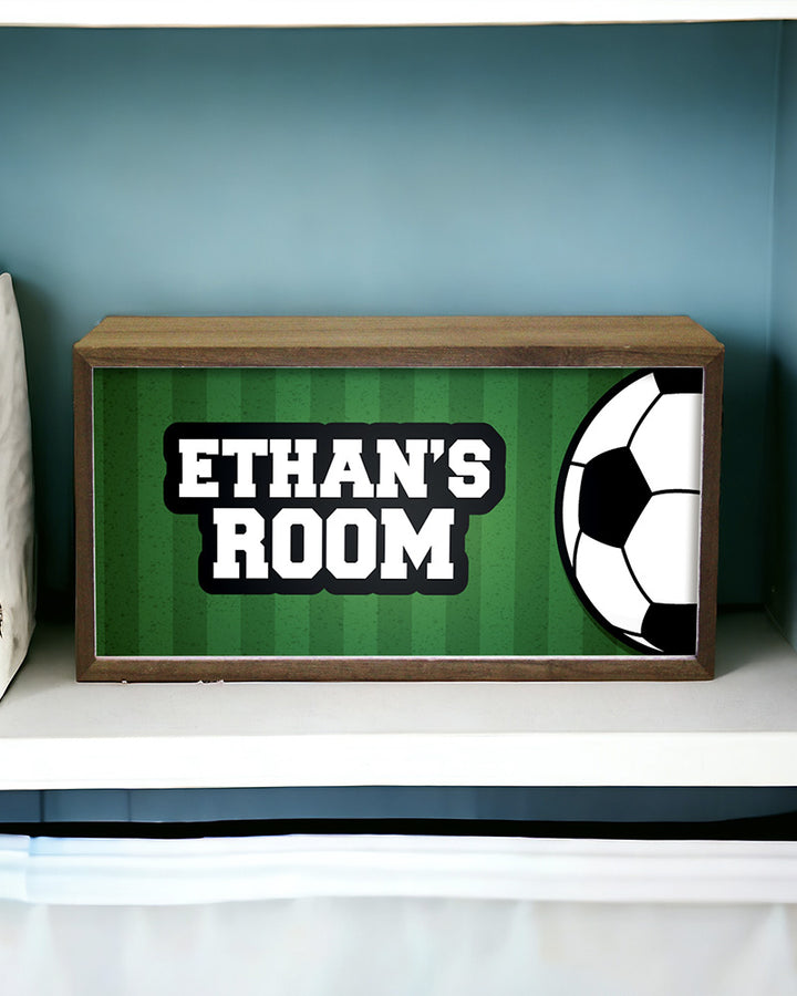 Personalised Football Light Box Sign, LED Sports Fan Room Decor Additional 3