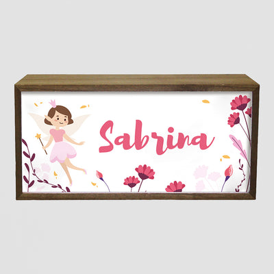 Personalised Fairy Light Box for Girls – Soft Pastel LED Room Sign