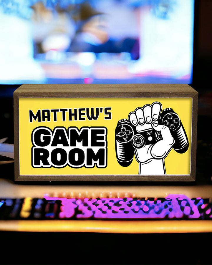 Personalised Light Box Sign for Kids Game Room, Playroom or Den Additional 3