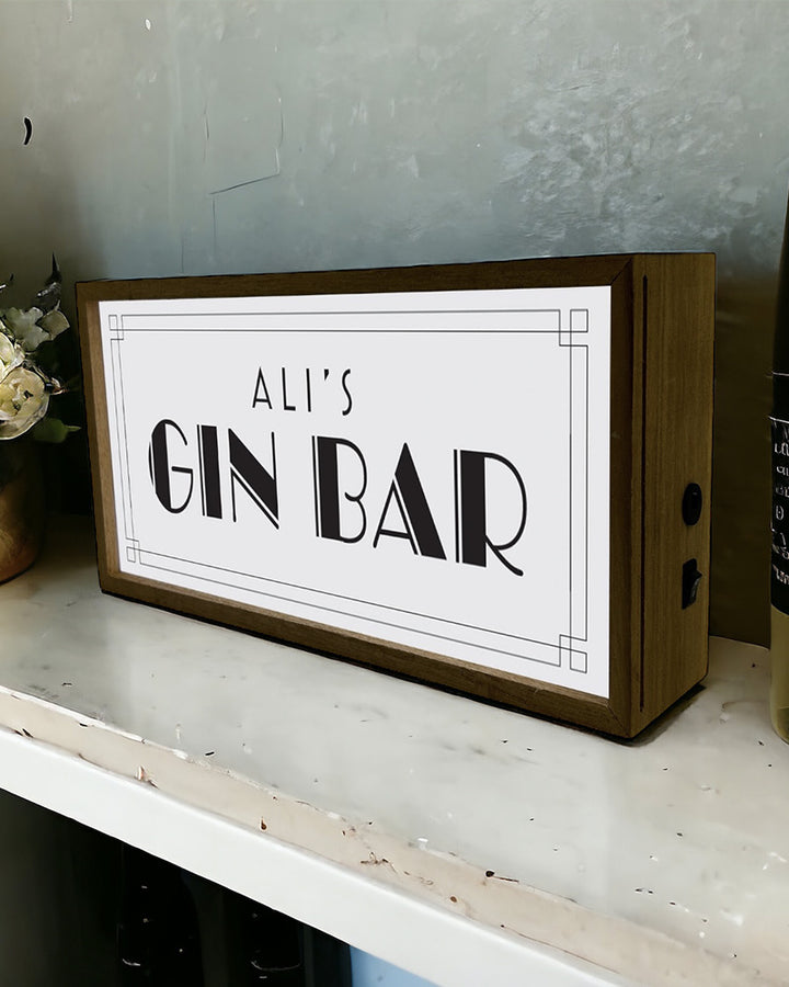 Personalised Light Box Sign for Home Gin Bar, Man Cave or She Shed Additional 6