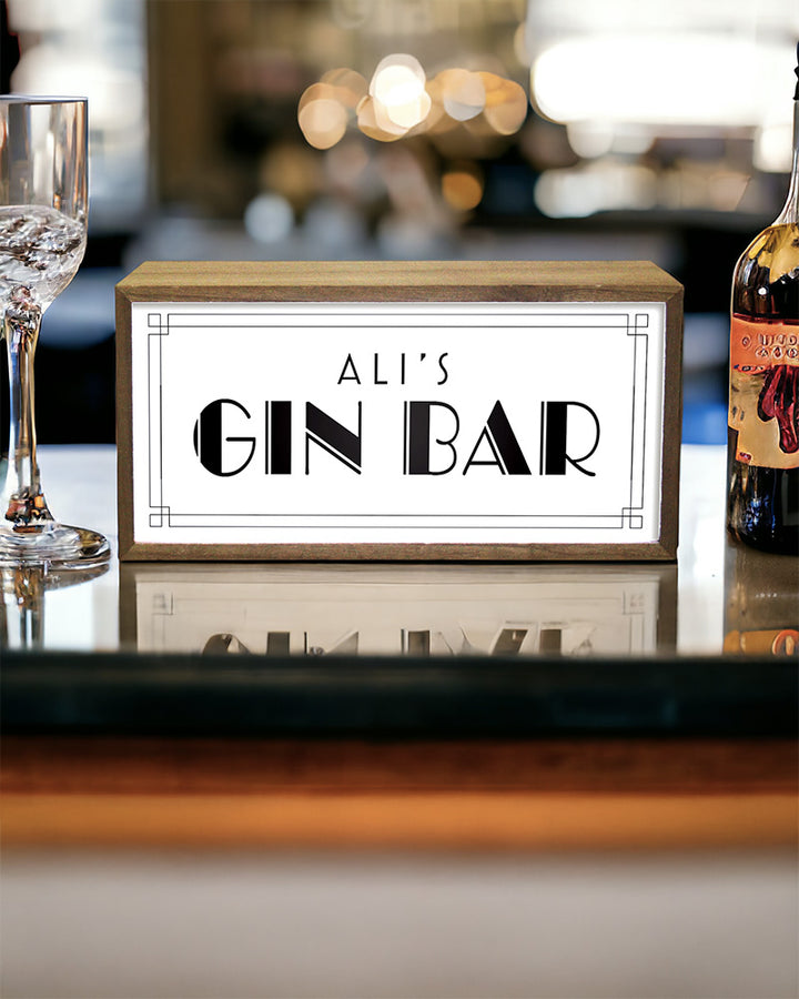 Personalised Light Box Sign for Home Gin Bar, Man Cave or She Shed Additional 3