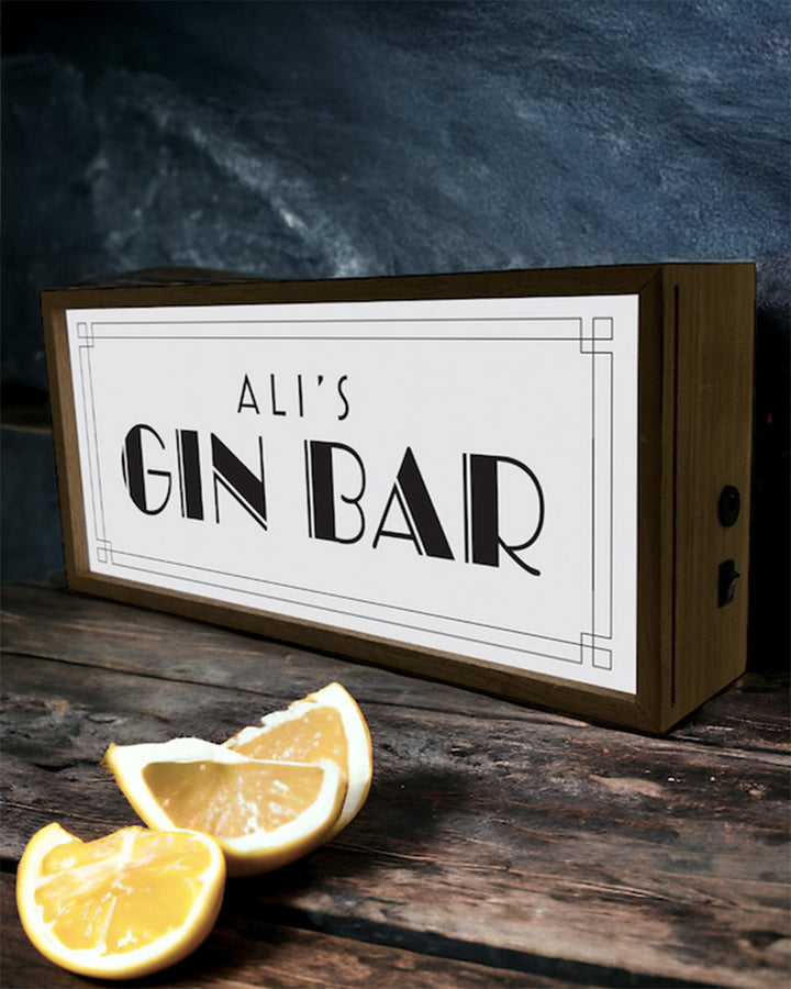 Personalised Light Box Sign for Home Gin Bar, Man Cave or She Shed Additional 4