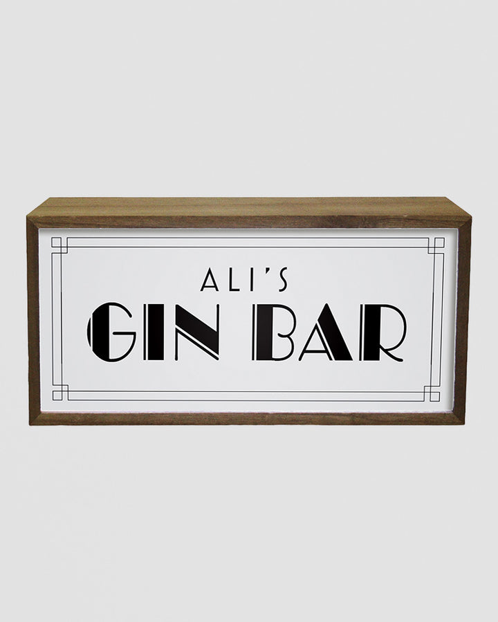 Personalised Light Box Sign for Home Gin Bar, Man Cave or She Shed Additional 1