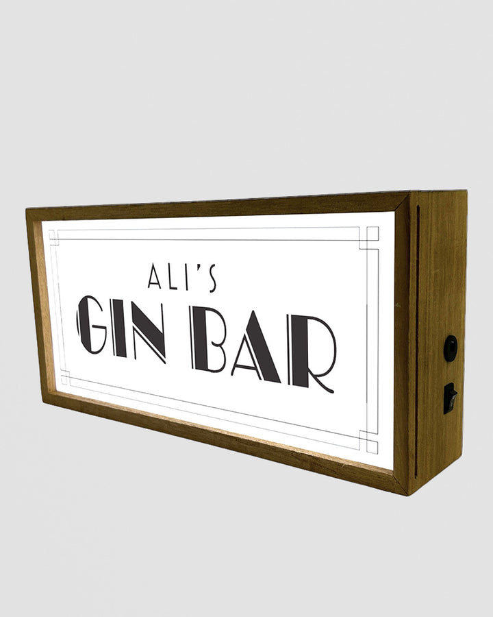 Personalised Light Box Sign for Home Gin Bar, Man Cave or She Shed Additional 2