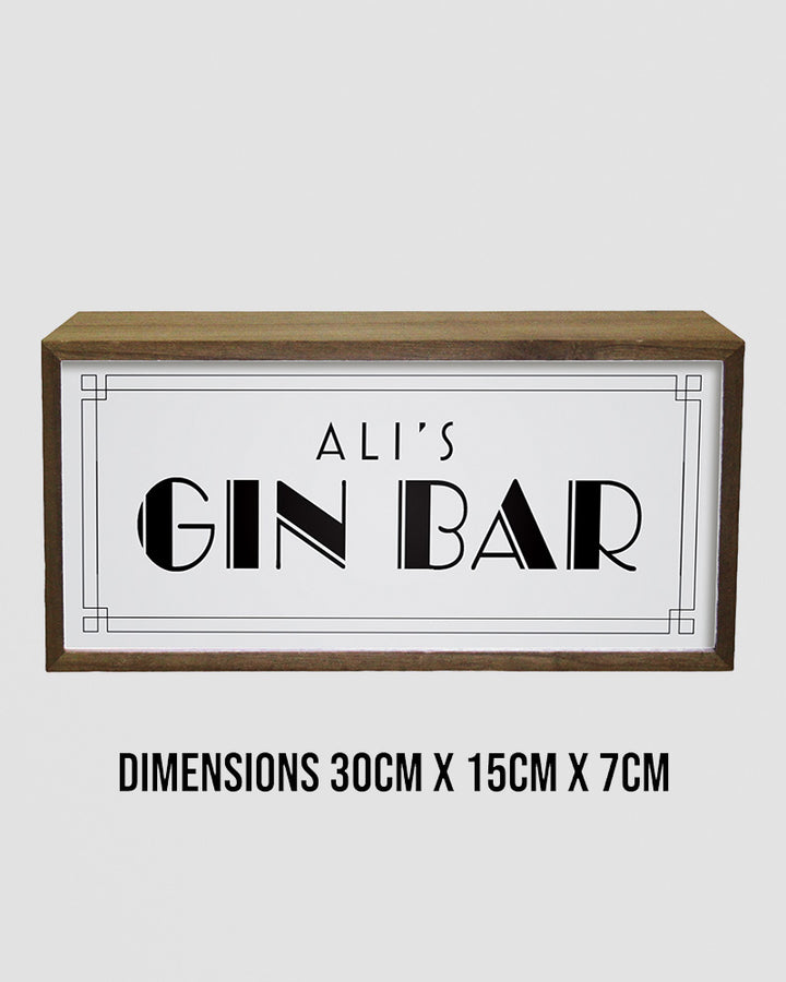Personalised Light Box Sign for Home Gin Bar, Man Cave or She Shed Additional 7