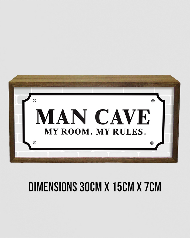 Personalised LED Light Box – Man Cave Brickwork Sign for Him Additional 5