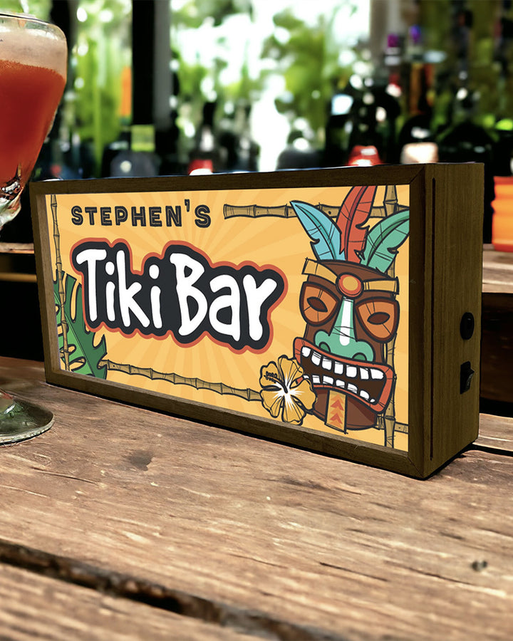 Personalised Light Box Sign – Home Tiki Bar Glow with Custom Text Additional 6