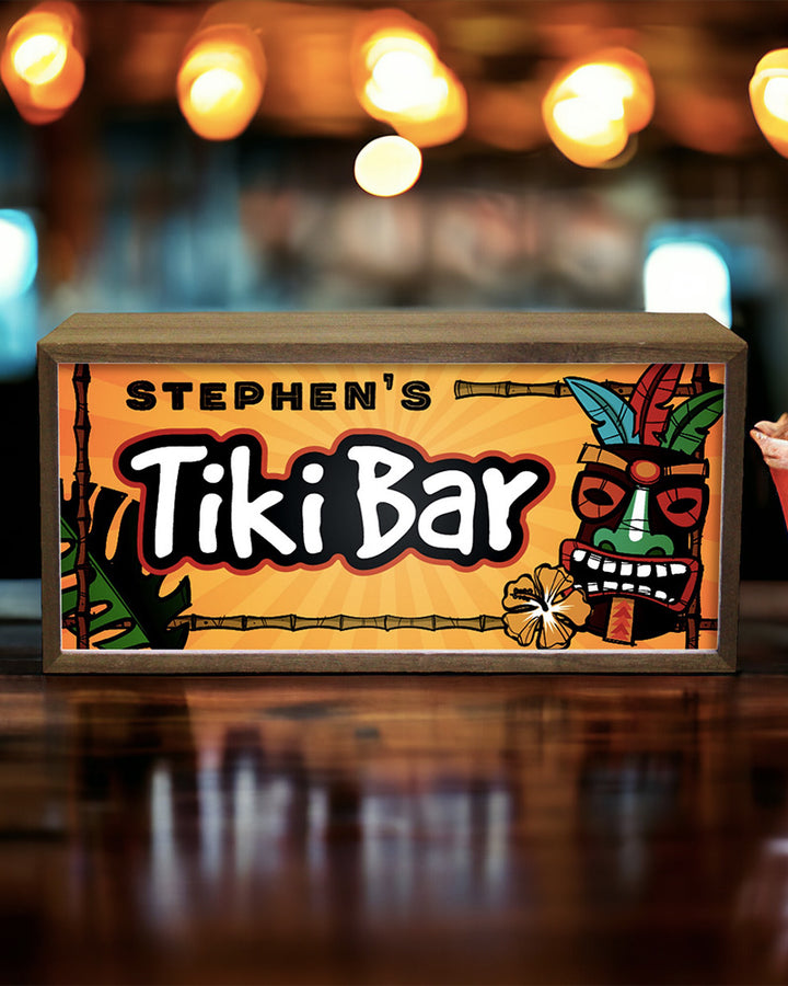 Personalised Light Box Sign – Home Tiki Bar Glow with Custom Text Additional 3