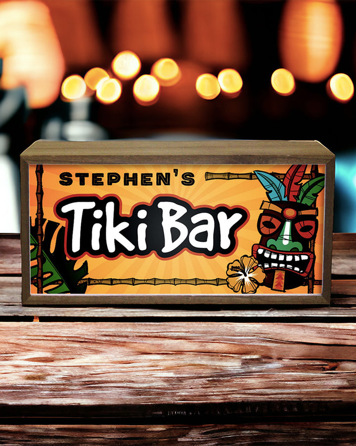 Personalised Light Box Sign – Home Tiki Bar Glow with Custom Text Additional 5