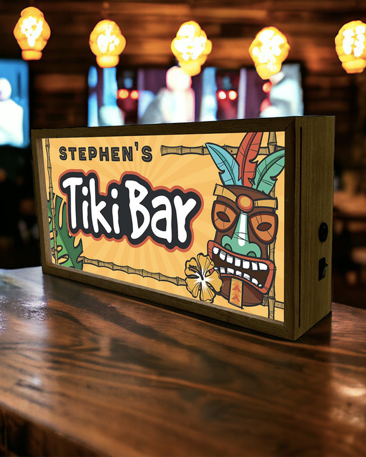 Personalised Light Box Sign – Home Tiki Bar Glow with Custom Text Additional 4
