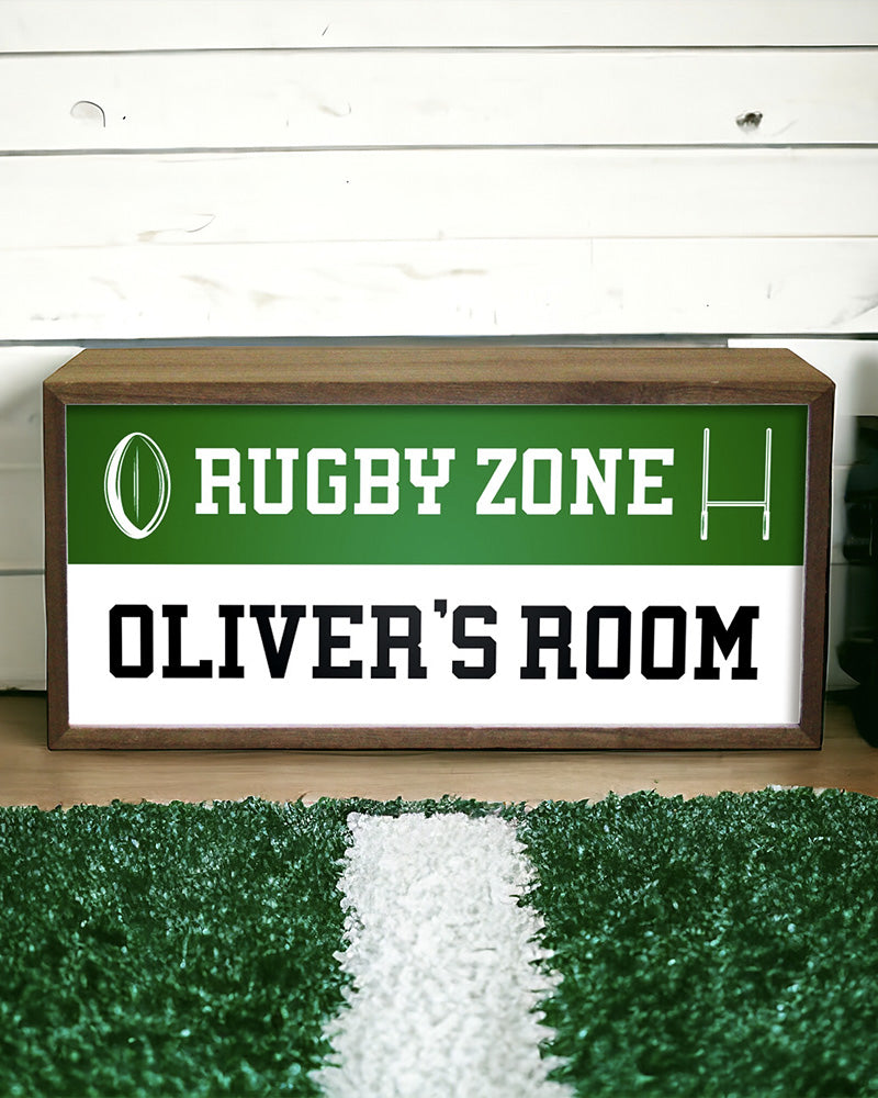Personalised Rugby Light Box Sign for Sports Fans – Red Candy
