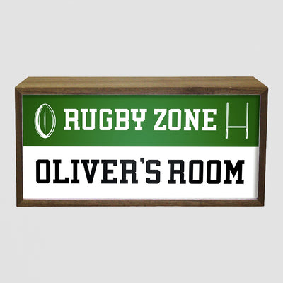 Personalised Rugby Light Box Sign, LED Room Decor for Sports Fans