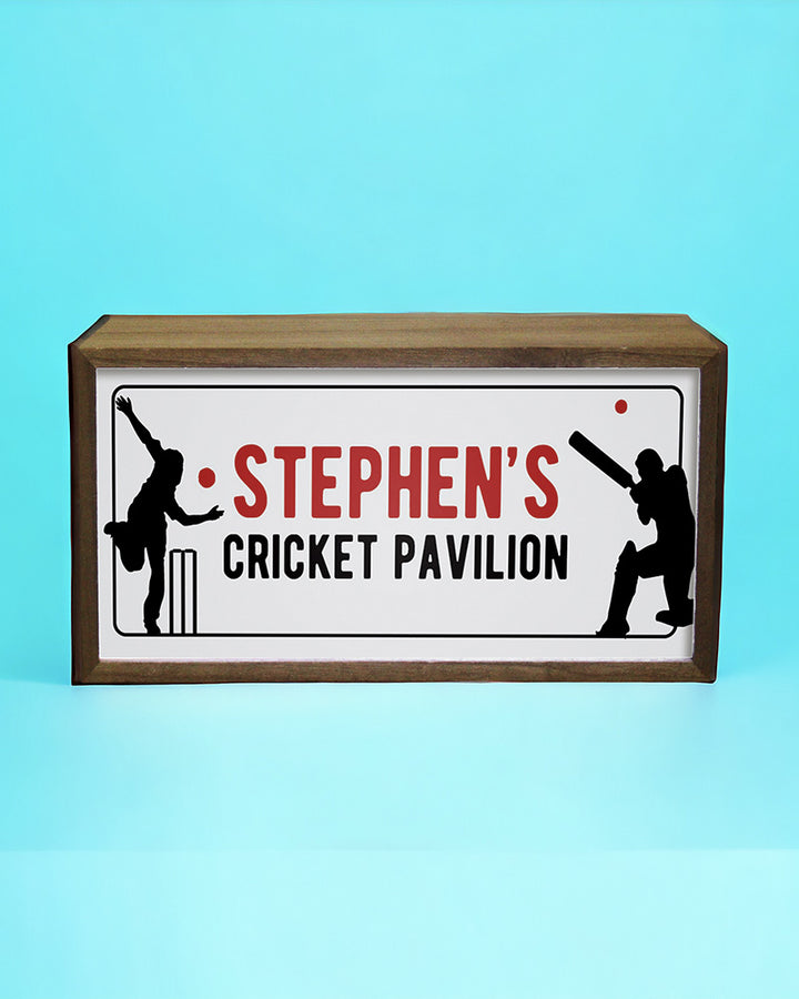 Personalised Cricket Pavilion Light Box. Custom LED Sign for Sports Fans Additional 5