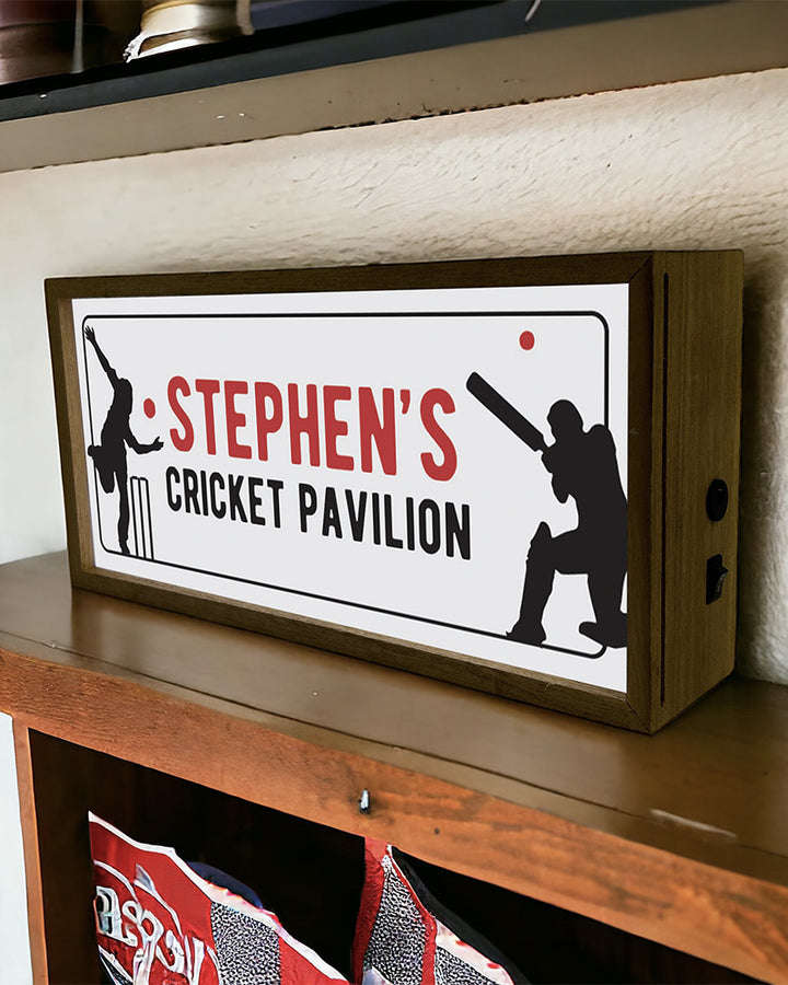 Personalised Cricket Pavilion Light Box. Custom LED Sign for Sports Fans Additional 4
