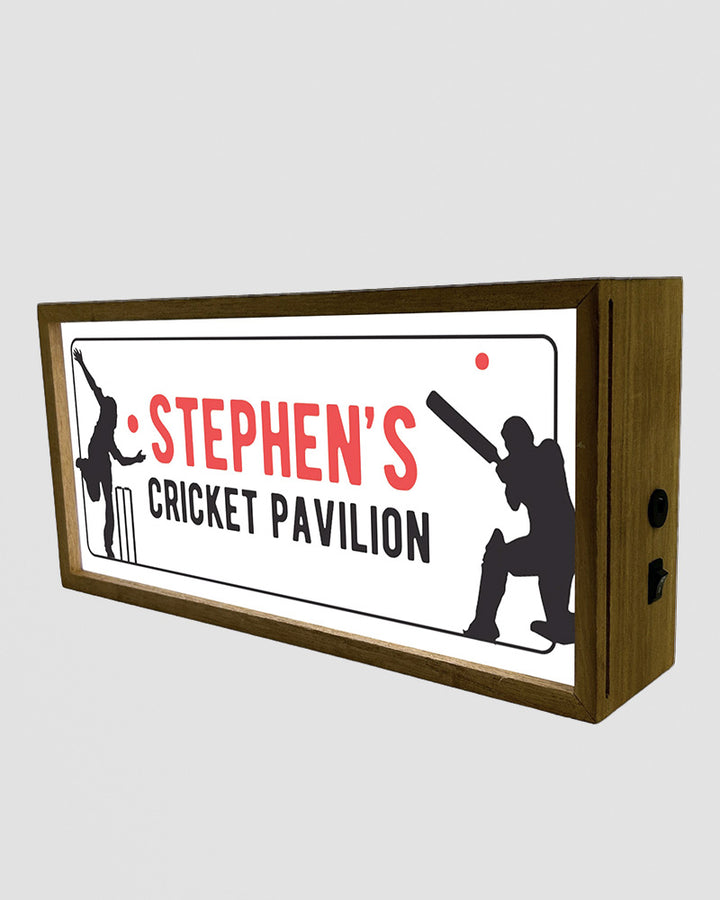 Personalised Cricket Pavilion Light Box. Custom LED Sign for Sports Fans Additional 2