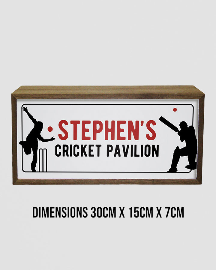 Personalised Cricket Pavilion Light Box. Custom LED Sign for Sports Fans Additional 6