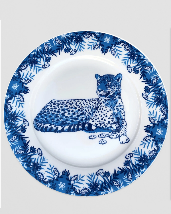 Leopard Willow pattern side plate