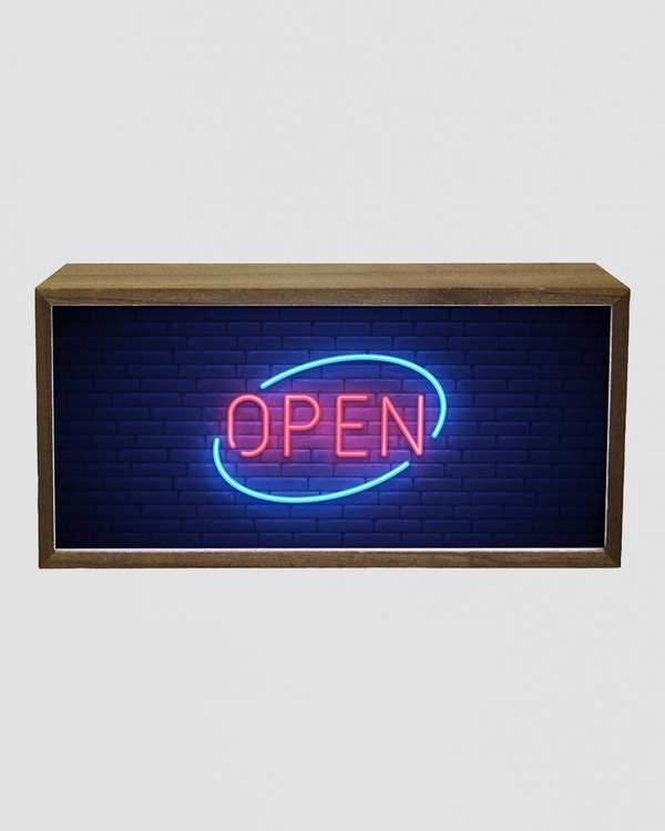 Light Box Open Neon Sign