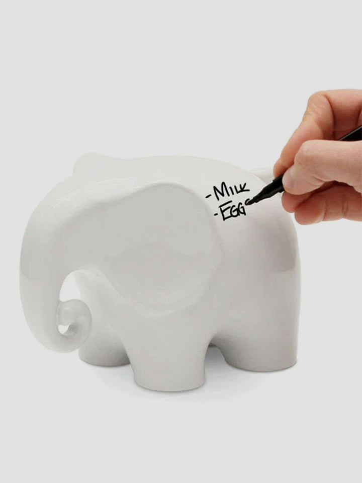Memo Elephant Desk Accessory - Eric the Ceramic Reminder Buddy Additional 2