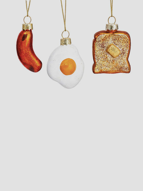 Mini English Breakfast Baubles - Set of 3
