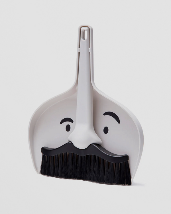 Moustache Man Dustpan & Brush