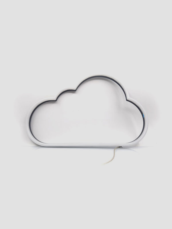 Neon Cloud Wall Light Sign - White [D]