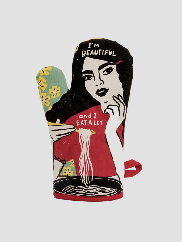 Oven Mitt - Beautiful and Eat a Lot Retro Design