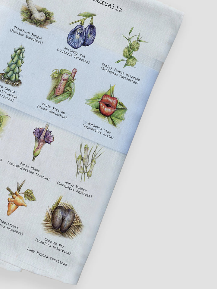Plantae Sexualis Tea Towel – Cheeky Botanical Cotton Kitchen Towel Additional 3