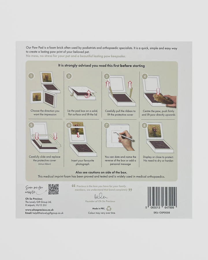 Paw Pad Impression Keepsake – A Memory to Treasure Additional 2