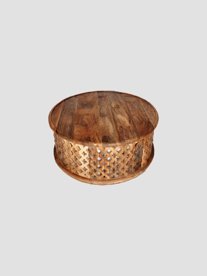 Petal Mango Wood Coffee Table - Dark Brown Additional 1
