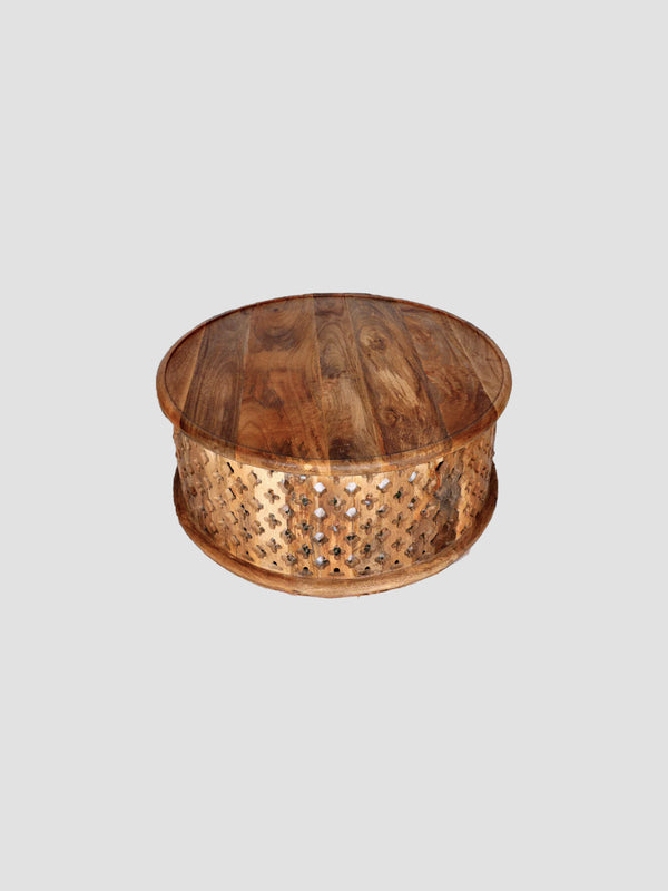Petal Mango Wood Coffee Table - Dark Brown