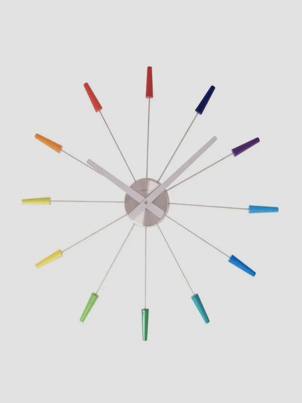 Plug Inn Wall Clock Multi Colour [D]