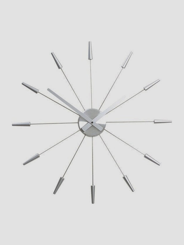 Plug Inn Wall Clock Silver [D]
