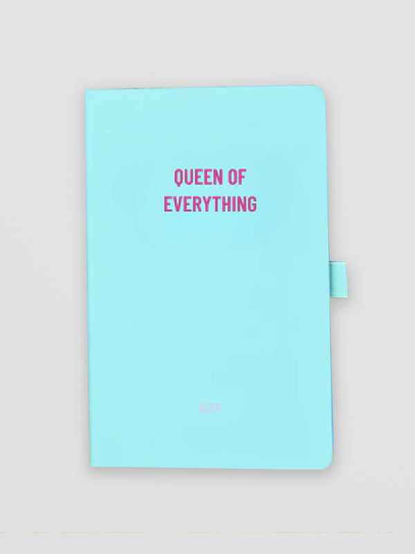 Personalised Mint Green Notebook – Queen of Everything Edition
