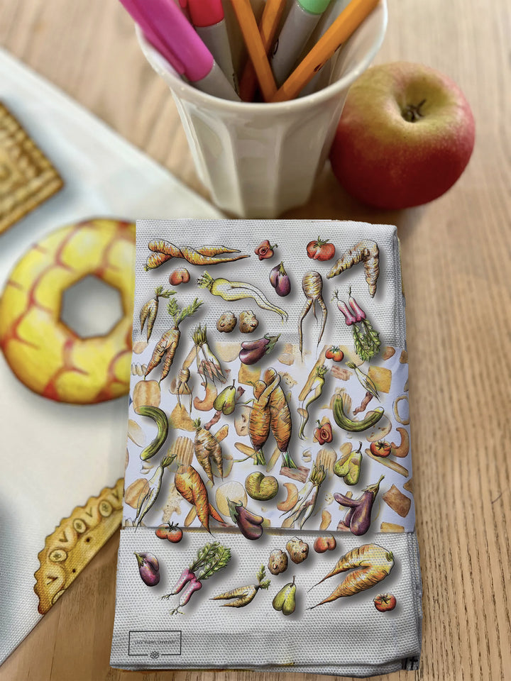 Rude Food Tea Towel - Cheeky Cotton Kitchen Towel with Attitude Additional 2