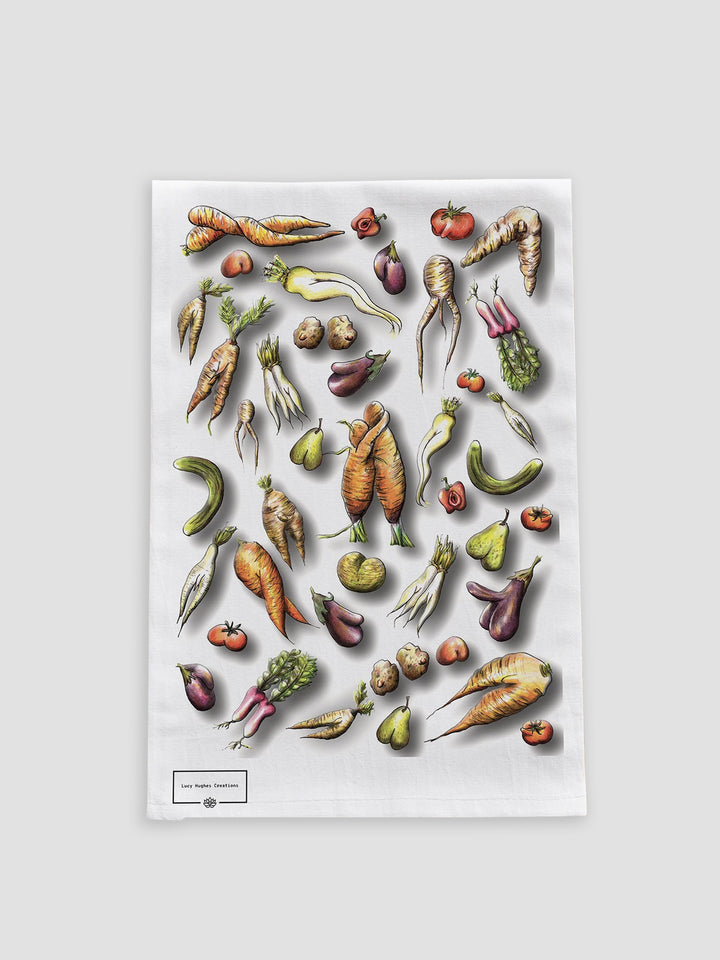 Rude Food Tea Towel - Cheeky Cotton Kitchen Towel with Attitude Additional 1