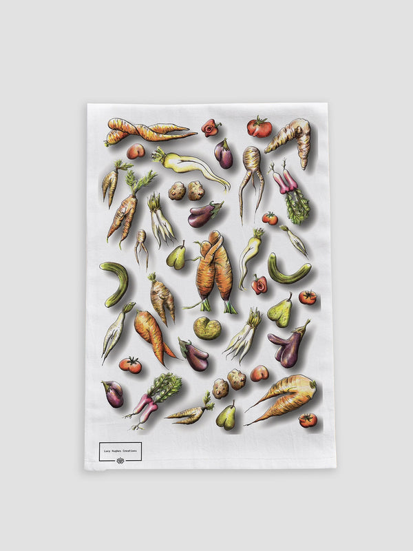Rude Food Tea Towel - Cheeky Cotton Kitchen Towel with Attitude