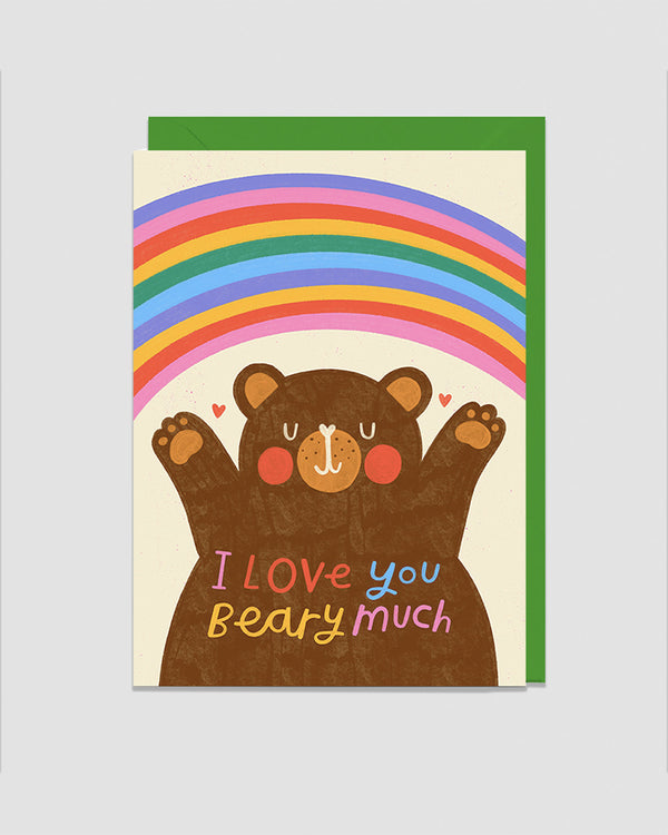 Rainbow Bear Love – Greeting Card