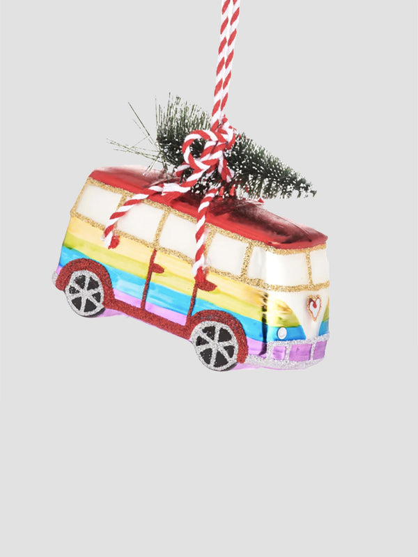 Rainbow Campervan with Tree Bauble