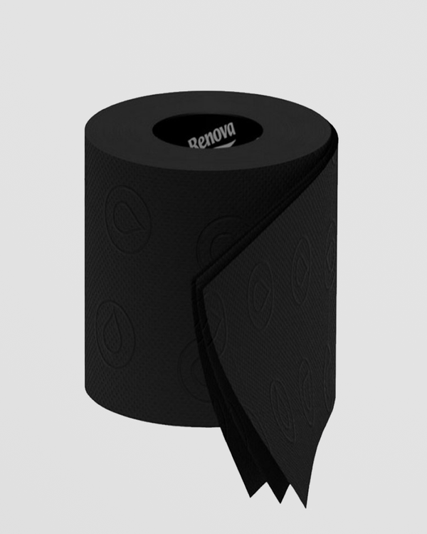 Renova Toilet Roll - Black Paper