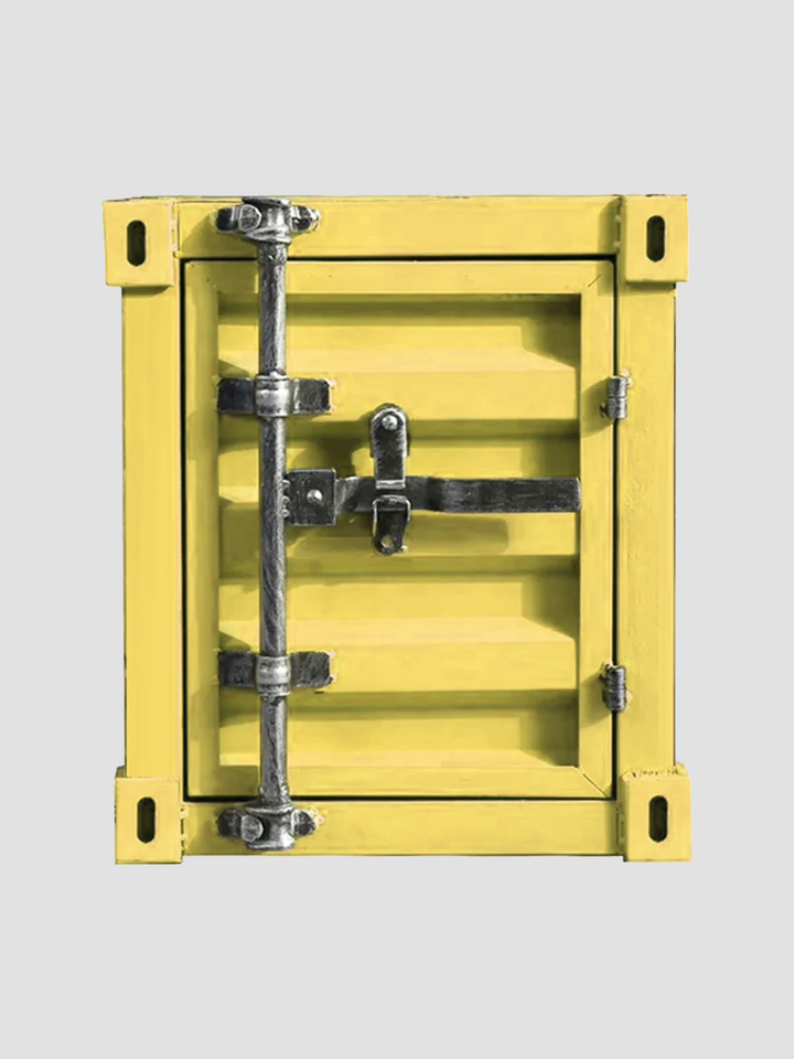 Retro Container Side Table - Yellow Additional 1