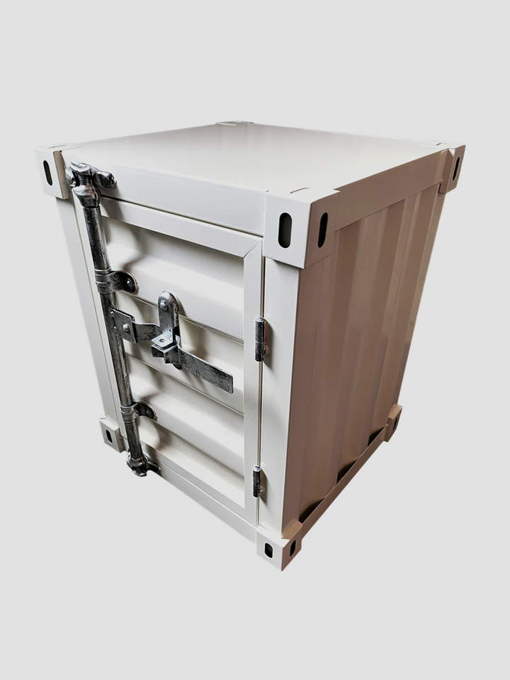 Retro Container Side Table - White Additional 2