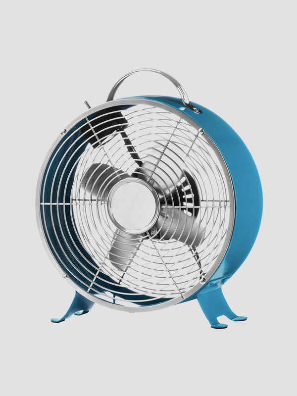 Retro Desk Fan - Raspberry Blue [D]