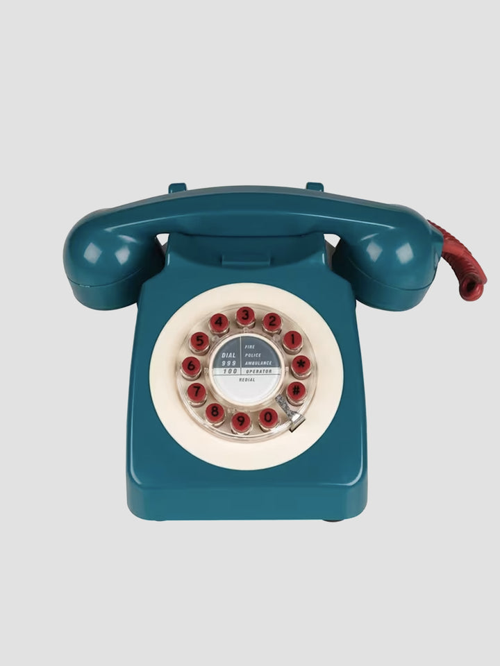 Retro Desk Phone - Wild & Wolf 746 in Petrol Blue Additional 1