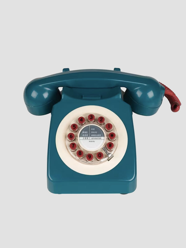 Retro Desk Phone - Wild & Wolf 746 in Petrol Blue