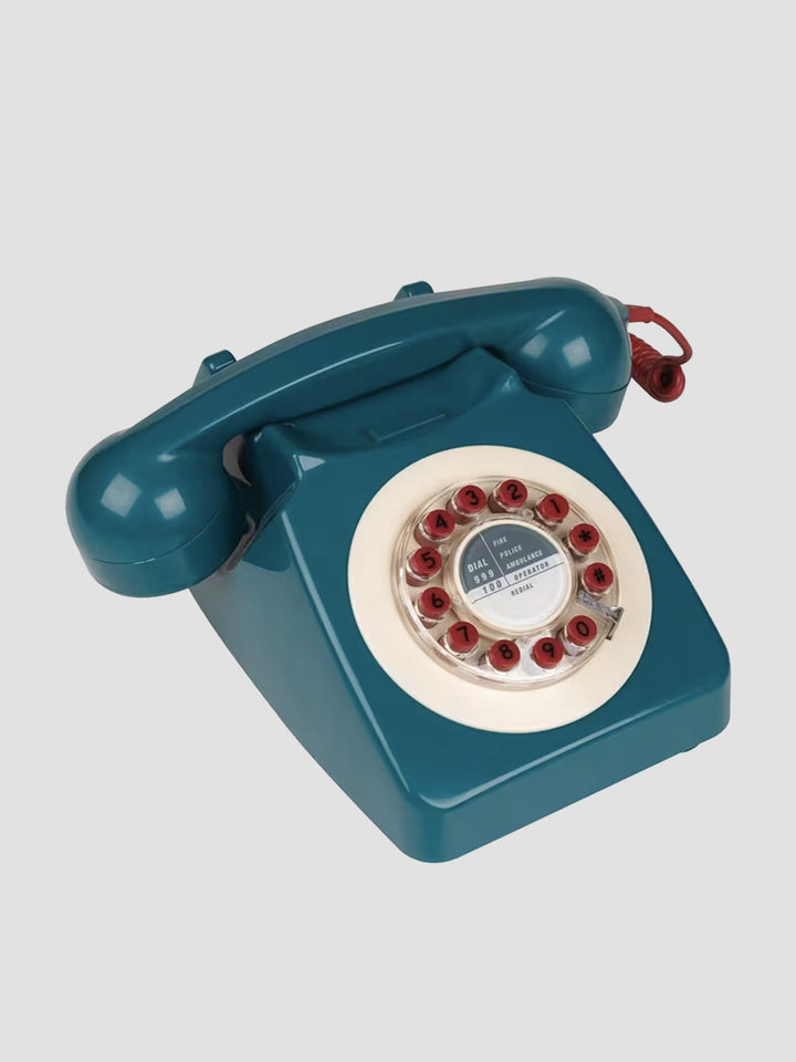Retro Desk Phone - Wild & Wolf 746 in Petrol Blue Additional 2