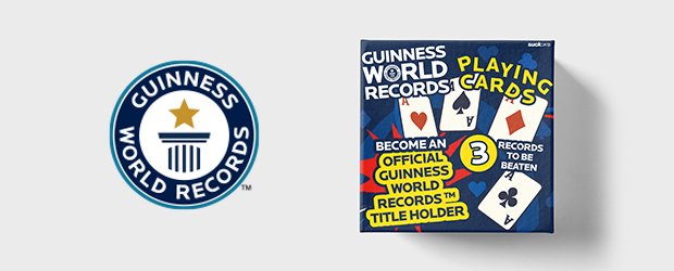Guinness World Records Playing Cards Set, Stopwatch and Scorepad Additional 3